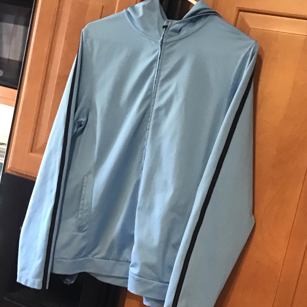Izod Light Blue hooded Windbreaker